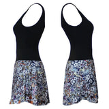 Floral Orange Skirted Swimsuits