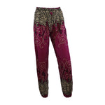 Alladin Ladies Red Pants With Cyrcle Pattern