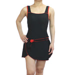 Swimwear sleeves with Skirt Black