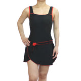 Swimwear sleeves with Skirt Black