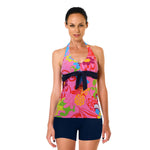 Pink Women Tankini Two Piece