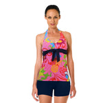 Peacock pattern Tankini Two Piece