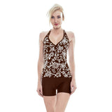 Peacock pattern Tankini Two Piece