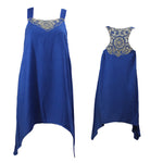 Women Summer Beach Dress Blue