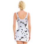 One Piece Swimsuit with Flaminggo pattern