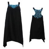 Women Summer Beach Dress Dark Blue