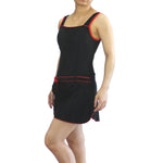 Swimwear sleeves with Skirt Black