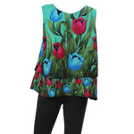 Top Casual Turkish Green Blouse Sleeveless