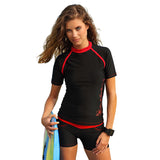 Women Black Rash Vest