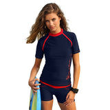 Women Black Rash Vest