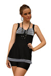 Pink Flower Tankini Two Piece