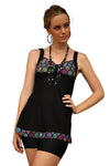 Peacock pattern Tankini Two Piece
