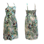 Dress Rayon Purple Halter Batik Pattern