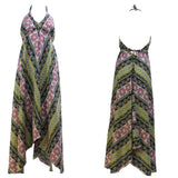 Black And White Etnic Summer Dress Maxi
