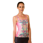 Woman Top Green floral Gym Workout