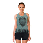 Top Casual Green Owl Blouse Sleeveless